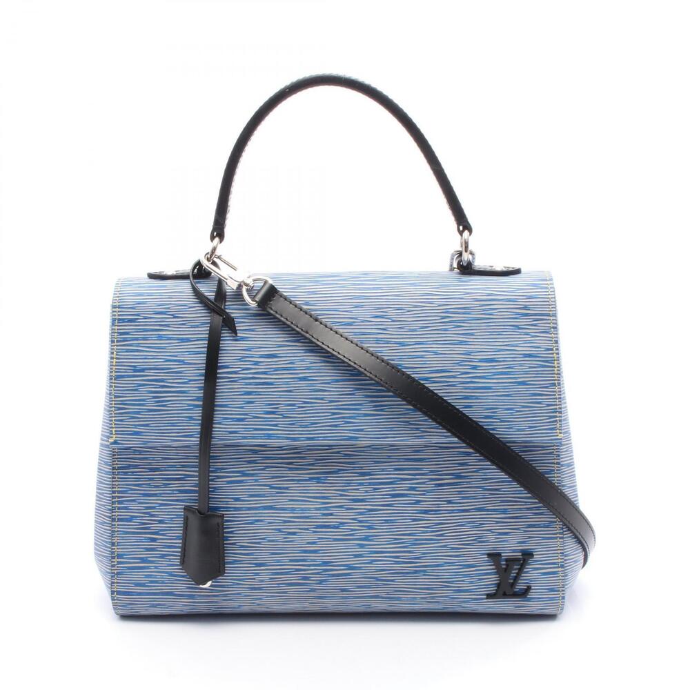 Louis Vuitton Cluny Handbag Leather Epi Denim Blue